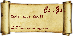 Csánitz Zsolt névjegykártya